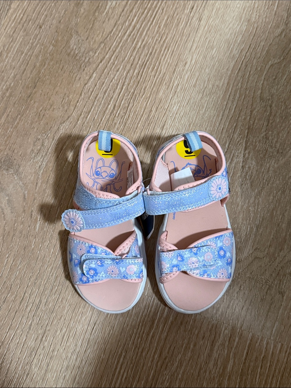 Kids Floral Light Pink and Blue Sandals - Comfortable Sandals with lights